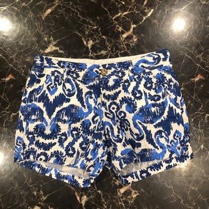 Lilly Pulitzer Blue and White Women Shorts